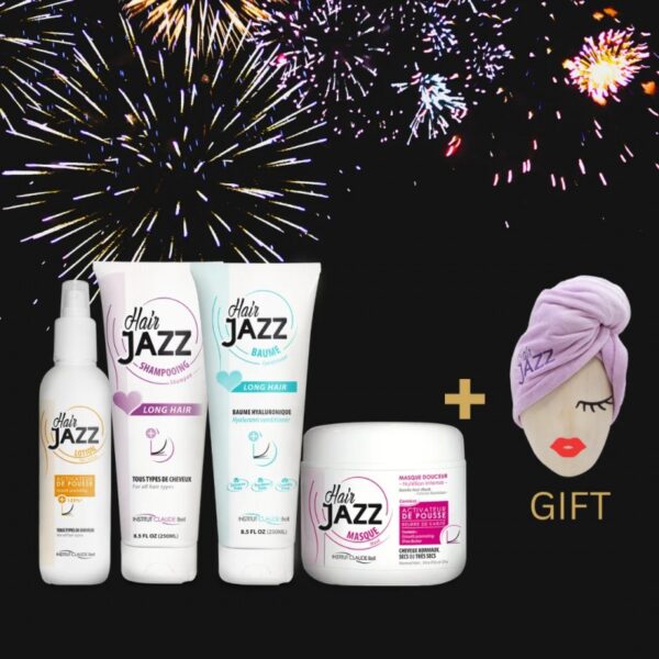 Hair Growth Accelerating Shampoo, Lotion, Conditioner and Mask + Hair towel wrap as a gift