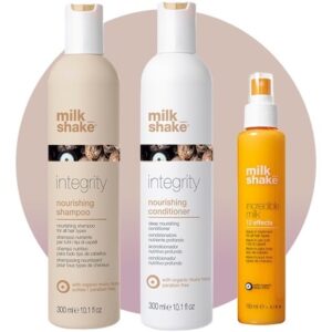 Milkshake Integrity Shampoo Conditioner & Incredible Milk 12 Effects Leave-In Treatment 5.1 oz Trio Womens MILKSHAKE