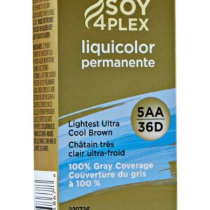 Clairol Soy4Plex 5AA/36D Lightest Ultra Cool Brown Liqui Color Permanent Hair Color Womens Clairol Hair Color