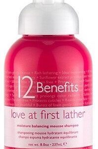12 Benefits Love At First Lather Moisture Balancing Mousse Shampoo 8 oz Womens 12 Benefits Shampoo