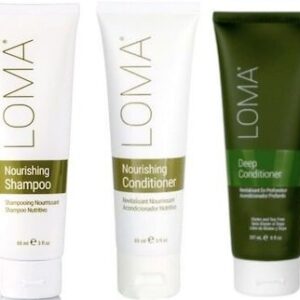 Loma Nourishing Kit Shampoo Conditioner and Deep Conditioner & Bag 3 ounce each Womens Loma