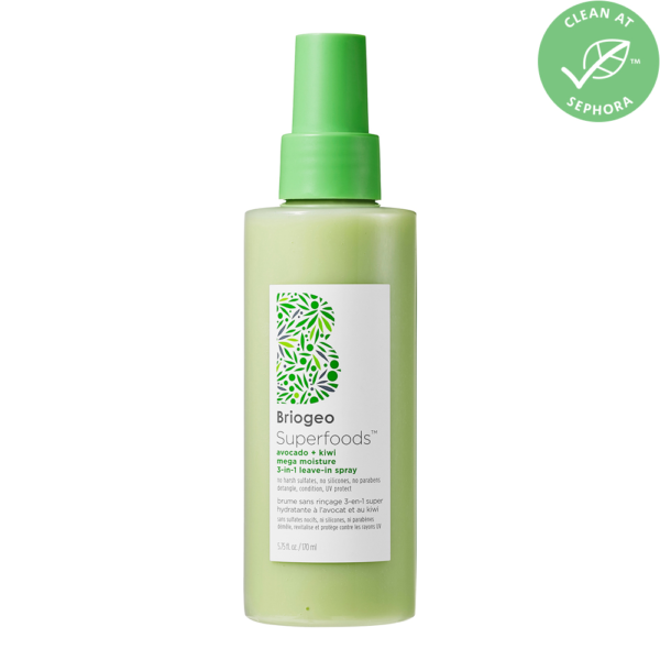 BRIOGEO Superfoods™ Avocado + Kiwi Mega Moisture 3-in-1 Leave-In Spray Conditioner Superfoods™ Avocado + Kiwi Mega Moisture 3-in-1 Leave-In Spray Conditioner