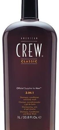 American Crew 3-In-1 Shampoo Conditioner & Bodywash 33.8 oz Mens American Crew Shampoo