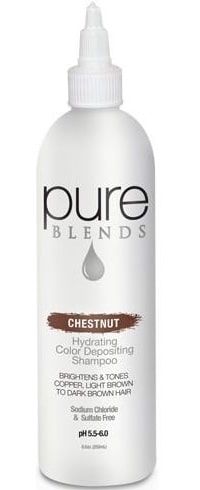 Pure Blends Color Depositing Shampoo Chestnut 8.5 oz Womens PURE BLENDS
