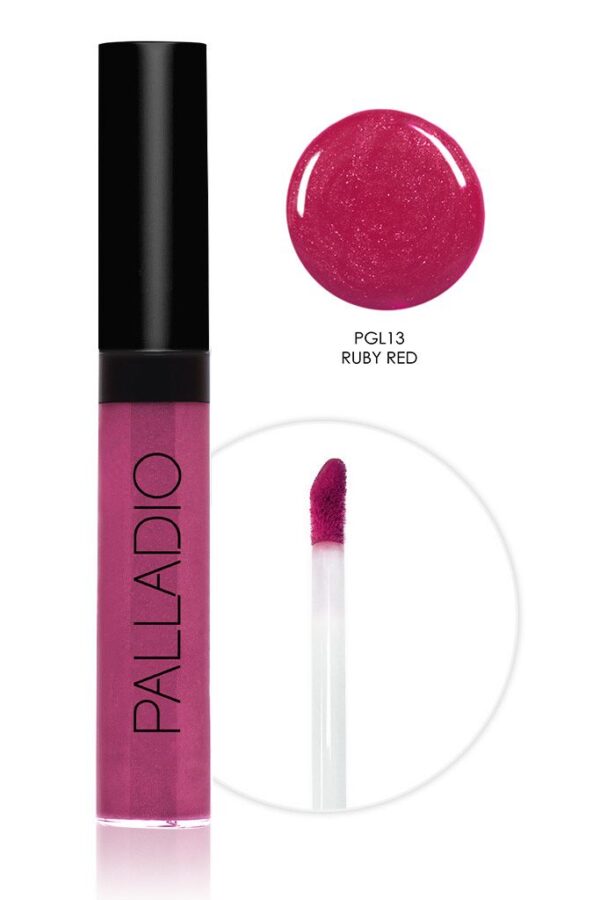 Palladio Lip Gloss Ruby Red PGL13 Womens Palladio Lips Makeup