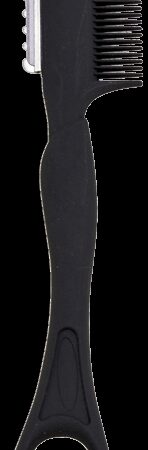 Vincent Carbon 2 Ways Razor Comb / One Eye (VT1722) Womens Vincent Brushes Combs & Piks