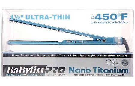 Babyliss Nano Titanium Ultra-Thin Straightening Iron 1.5 Inch Womens Babyliss