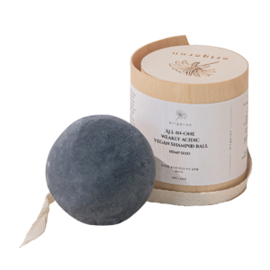 ERIGERON vegan shampoo ball blackcharcoal + case blackcharcoal + case