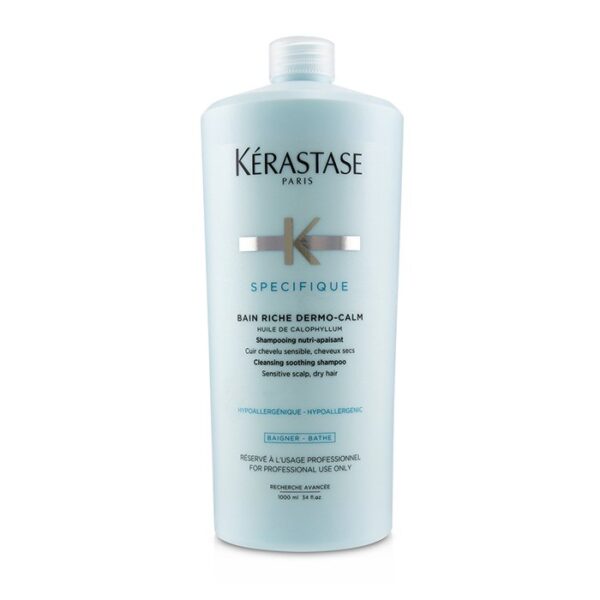 Kerastase Specifique Bain Riche Dermo Calm Cleansing Soothing Shampoo Sensitive Scalp Dry Hair 1000Ml