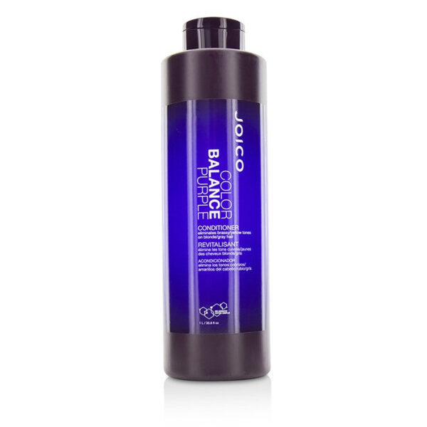 Joico Color Balance Purple Conditioner Eliminates Brassy Yellow Tones On Blonde Gray Hair 1000Ml