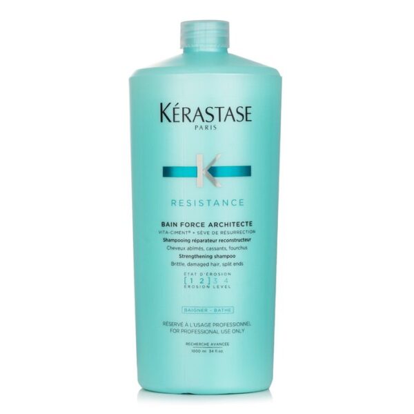 Kerastase Resistance Bain Force Architecte Strengthening Shampoo For Brittle Damaged Hair Split Ends 1000Ml