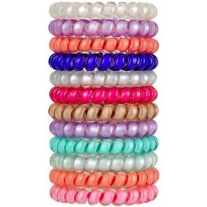 Lindo Large Swirly Do Hair Ties – 5 Pack (Assorted Colors) Womens LINDO Hair Accessories