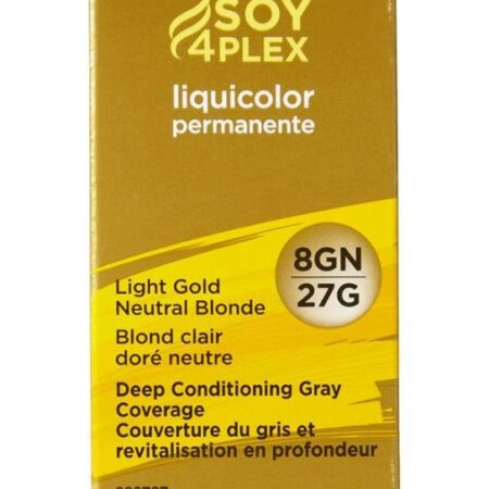 Clairol Soy4Plex 8GN/27G Light Gold Neutral Blonde LiquiColor Permanent Hair Color Womens Clairol Hair Color