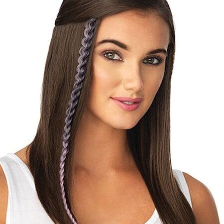 Pop By Hairdo Metallic Braid Extension Light Purple/Black Womens Hairdo Hair Extensions