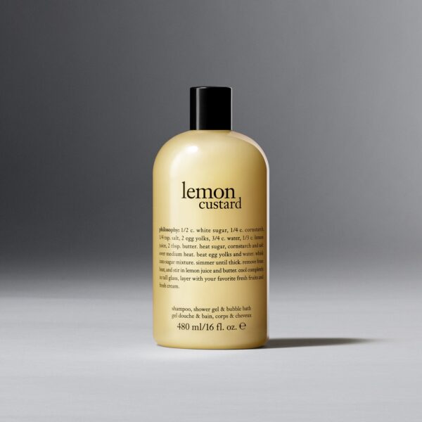 Lemon Custard Shampoo, Shower Gel & Bubble Bath – 16 Oz – Bath & Shower Gels – Philosophy