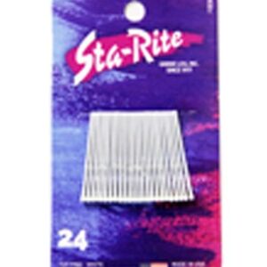 Sta-Rite 24 White Toy Pins #8364 Womens Sta-Rite Hair Accessories