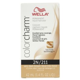 Wella Color Charm Permanent Liquid Haircolor 2N/211 Very Dark Brown 1.4 oz Womens Wella Hair Color