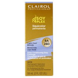 Clairol Soy4Plex 8A/28D Light Cool Blonde LiquiColor Permanent Hair Color Womens Clairol Hair Color