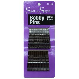 Soft N’ Style Bobby Pins 60 Pins Bronze Womens SOFT N STYLE Hair Accessories