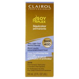 Clairol Soy4Plex 9AN/40D Very Light Cool Neutral Blonde LiquiColor Permanent Hair Color Womens Clairol Hair Color