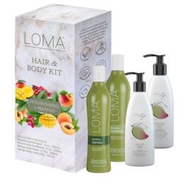 Loma Hair & Body Nourishing + Mango Holiday 4 pc Set Womens Loma