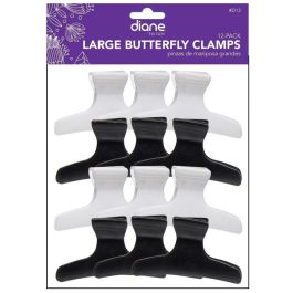 Diane Butterfly Clamps Large 12-Pack D13 Womens Diane Hair Accessories