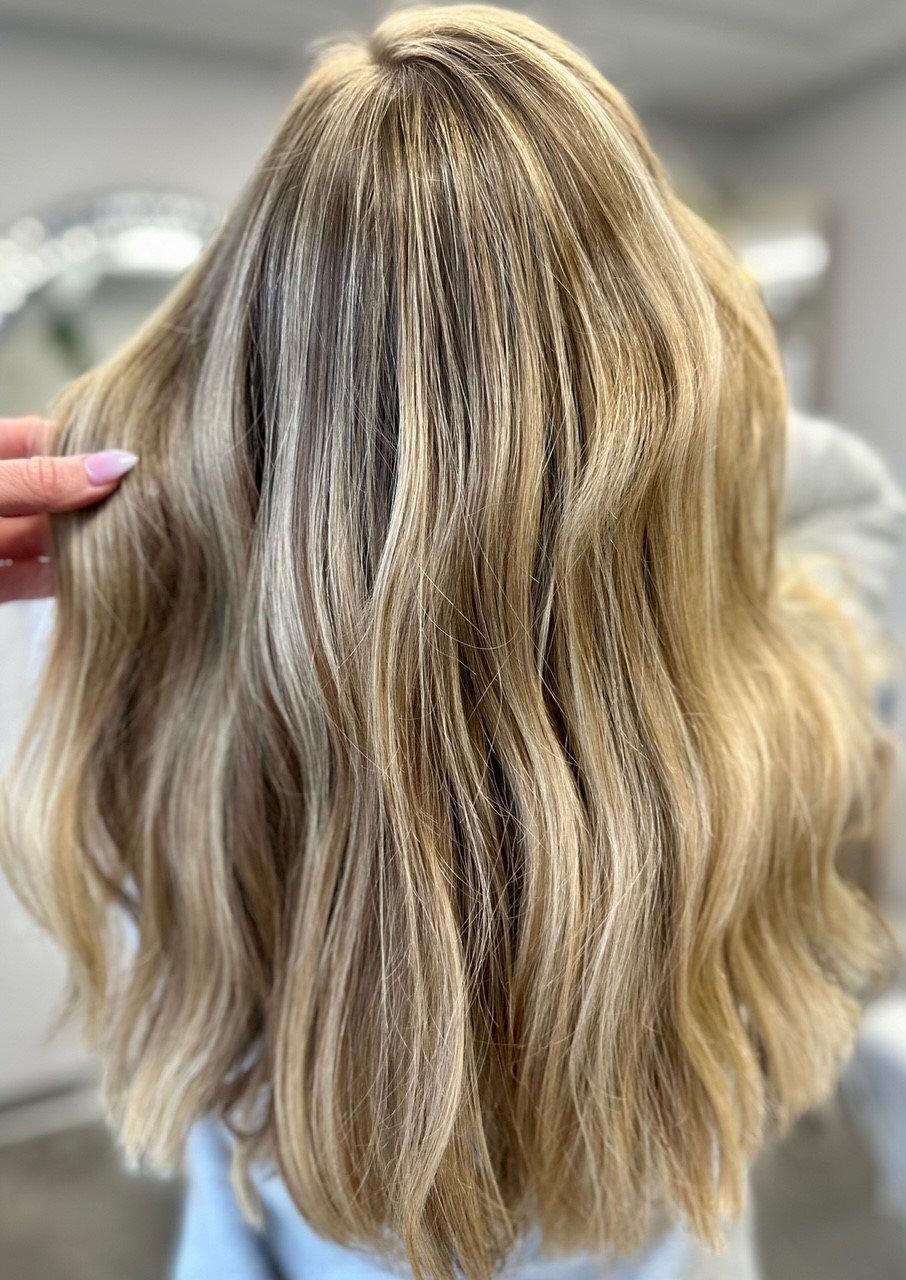 Blonde and Long Foliage and Balayage Hair - Hair Salon Dedham MA