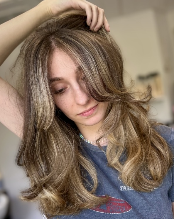 Stunning beige balayage dedham ma hair salon